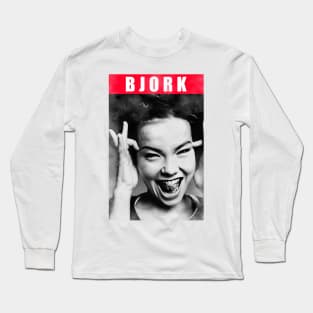 Björk - Vintage 80s // Watercolor Design Long Sleeve T-Shirt